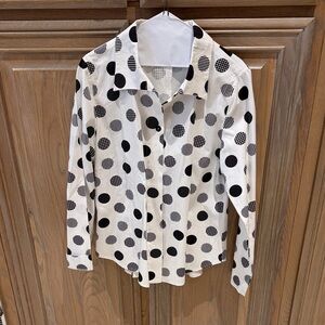 Vitamin Large Polka Dot Button Down Shirt